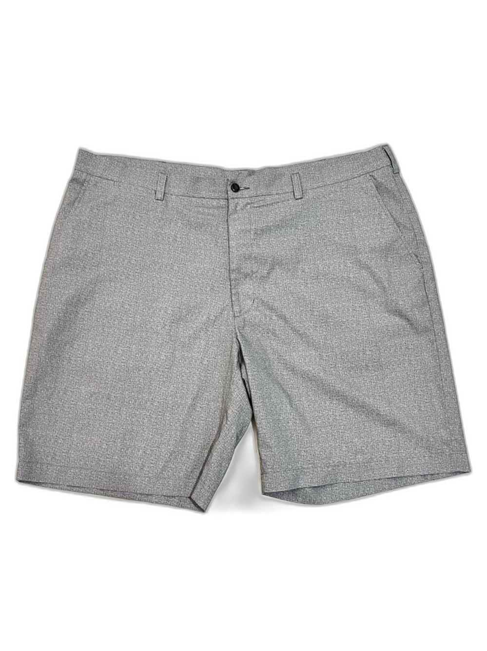 PGA Tour Men's Light Gray Flat Front Polyester Blend Performance Shorts 42 Waist